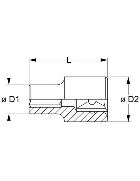 Chiave a bussola esagonale 4.5 mm 1/2 Fervi bn4e5n045a