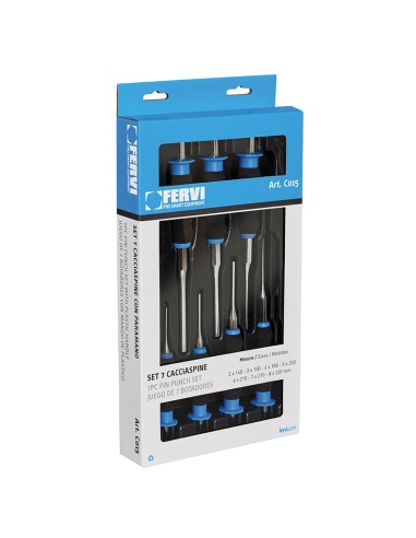 Serie 6 cacciaspine con paramano 2 - 8 mm Fervi c015