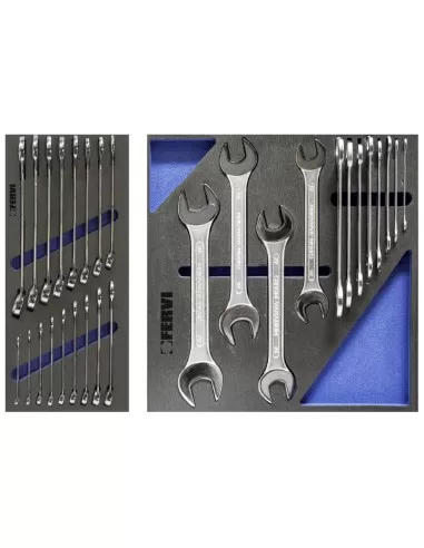 Carrello cassettiera con utensili attrezzi 72 pz officina Fervi c980/cc01