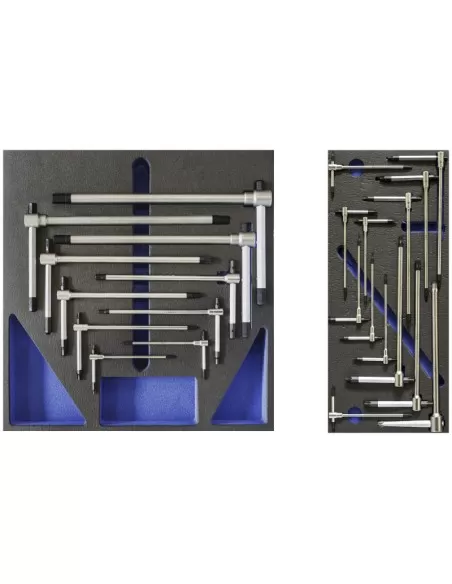 Carrello cassettiera con utensili attrezzi 72 pz officina Fervi c980/cc01