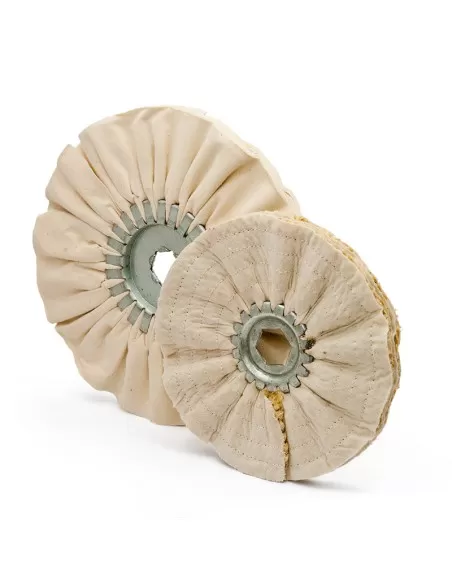 1 - Disco cotone e sisal ventilato 150x20mm per smerigliatrice da banco Fervi dmv150