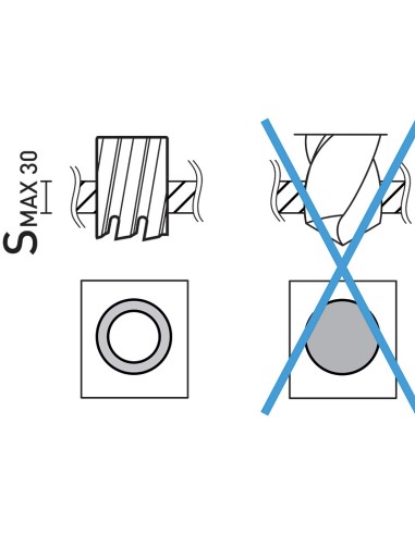 Sega a carotare con attacco weldon diamentro 19 mm Fervi f002/19