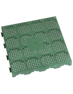 Pedana in polipropilene verde componibile 400 x 400 x 48 mm Fervi p40vd