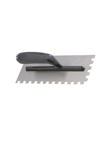 Spatola dentata per colla stuccatori 280 x 120 mm con manico Fervi 0823
