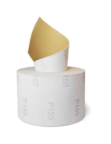 1 - Rotolo a strappo carta autolubrificata abrasiva velcrata 115 mm 25mt grana 120