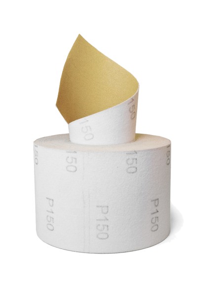 Rotolo a strappo carta autolubrificata abrasiva velcrata 115 mm 25mt grana 120