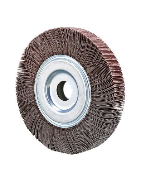 Ruota lamellare in tela con foro 165 x 25 x 54 mm grana 120 Fervi rft165/25120