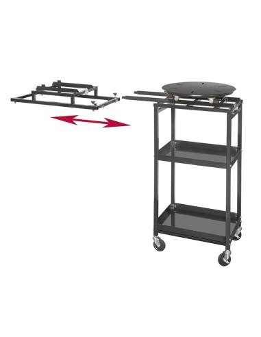 Tavola girevole con carrello per sabbiatrice 920 x580 x1070h mm Fervi sa01/ctr1