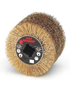 Rullo in filo di acciaio ottonato 100 x 100 mm per satinatrice Fervi