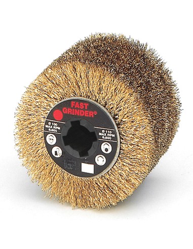 Rullo in filo di acciaio ottonato 100 x 100 mm per satinatrice Fervi