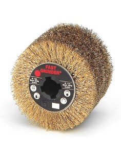 Rullo in filo di acciaio ottonato 100 x 100 mm per satinatrice medium Fervi