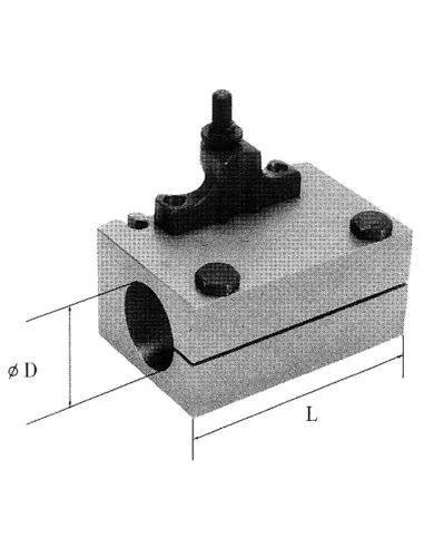 Porta utensili per bussola 30 x 80 mm Fervi t00a/s
