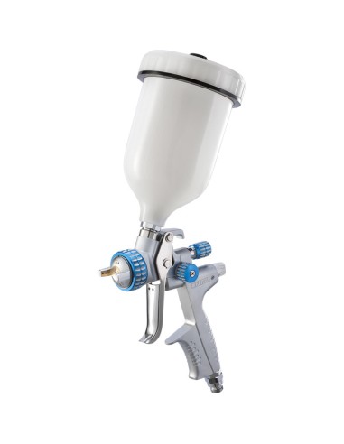 Pistola aerografo vernice ugello 1.3 mm serbatoio superiore 600 ml Fervi th601a