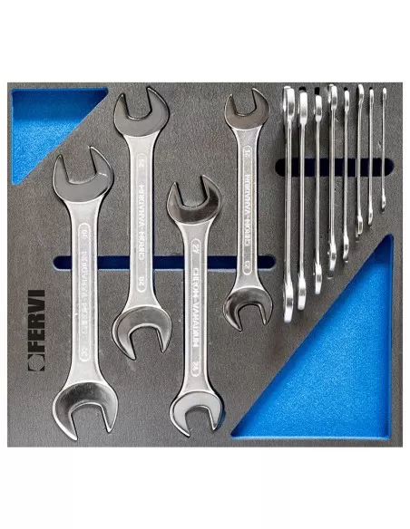1 - Serie 12 chiavi fisse 6/7-30/32 mm in termoformato morbido Fervi tm01/005 1 - Serie 12 chiavi fisse 6/7-30/32 mm in termoformato morbido Fervi tm01/005