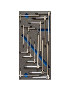 Serie 13 chiavi torx a t t6-t50 in termoformato morbido Fervi tm01/009