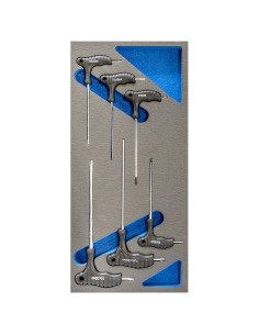Serie 6 chiavi torx con manico t10-t40 in termoformato morbido Fervi tm01/014