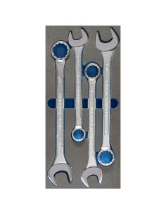 Serie 4 chiavi combinate 24-32 mm in termoformato morbido Fervi tm01/032