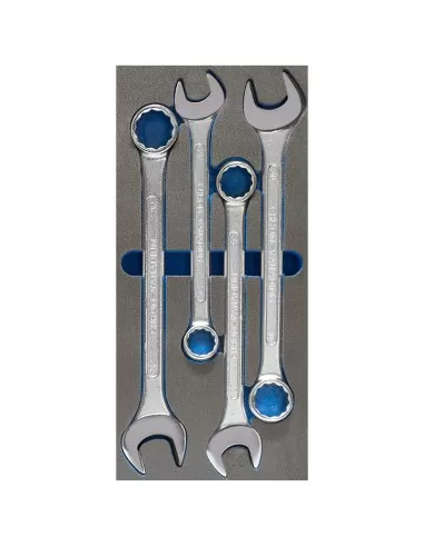 1 - Serie 4 chiavi combinate 24-32 mm in termoformato morbido Fervi tm01/032