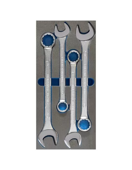 1 - Serie 4 chiavi combinate 24-32 mm in termoformato morbido Fervi tm01/032