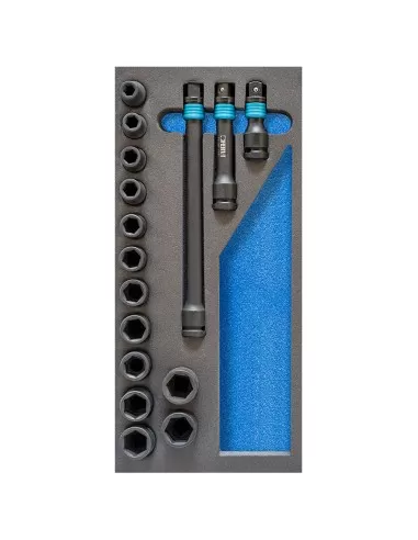 1 - Serie bussola impact 10-24 mm in termoformato morbido Fervi tm01/043