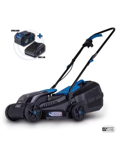 Rasaerba 20v 32cm 1 batteria 4.0Ah + caricabatteria ixes Scheppach bc-mp320-x