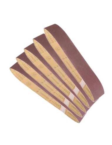 Kit 5 nastri abrasivi 762x25 mm grana 100 Scheppach