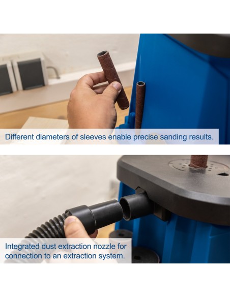 Levigatrice a mandrino oscillante tamburo 450w Scheppach osm100