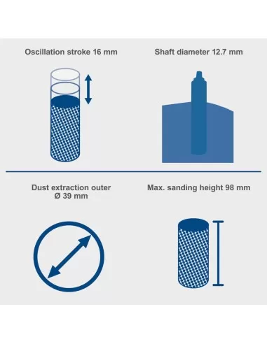 Levigatrice a mandrino oscillante tamburo 450w Scheppach osm100