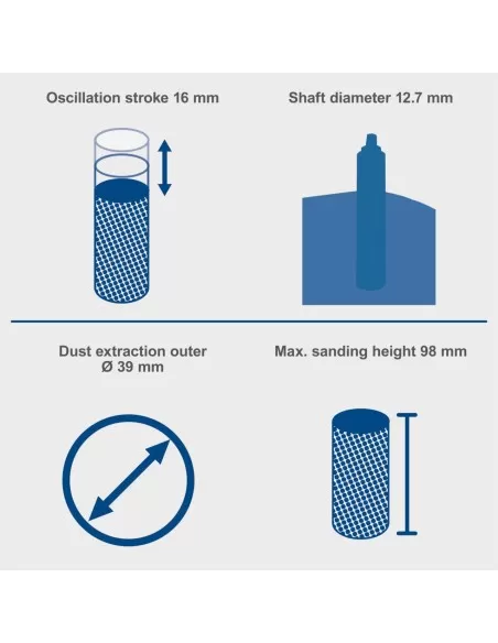 Levigatrice a mandrino oscillante tamburo 450w Scheppach osm100