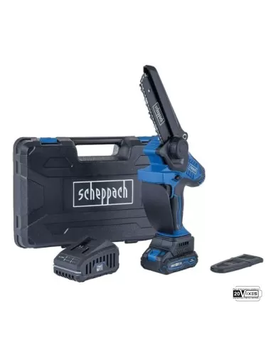 Potatore 20v 153mm batteria 2.0Ah caricabatteria ixes e valigetta Scheppach