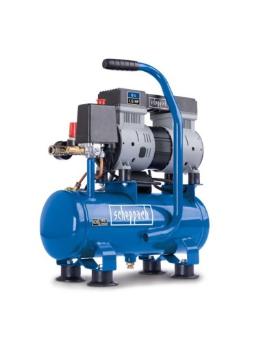 Compressore 6lt silenziato 8 bar 1,5 hp Scheppach hc08si