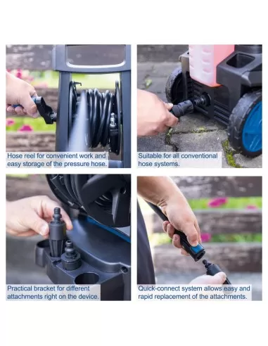 Idropulitrice elettrica acqua fredda 180 bar 480l/h 2400w Scheppach hce2800