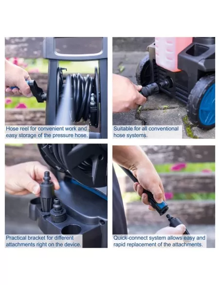 Idropulitrice elettrica acqua fredda 180 bar 480l/h 2400w Scheppach hce2800