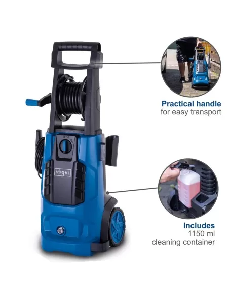 Idropulitrice elettrica acqua fredda 180 bar 480l/h 2400w Scheppach hce2800