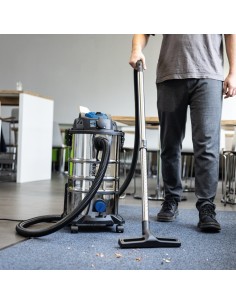Aspirapolvere e aspiraliquidi bidone inox 1200w 30lt Scheppach vc30 premium