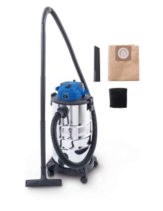 Aspirapolvere e aspiraliquidi bidone inox 1200w 30lt Scheppach vc30v2