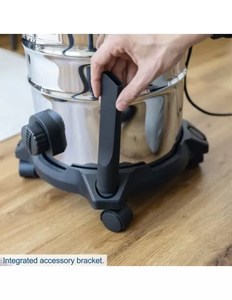 Aspirapolvere e aspiraliquidi bidone inox 1200w 30lt Scheppach vc30v2