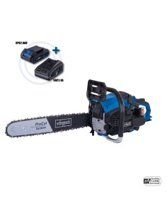 Motosega a scoppio 56cc accensione a batteria barra procut 51 cm Scheppach pcs56