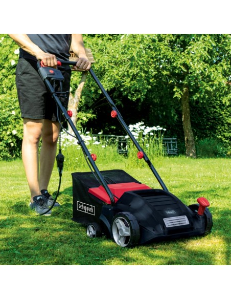 Arieggiatore scarificatore elettrico 32cm cestello 30l 16-20 lame Scheppach sc32