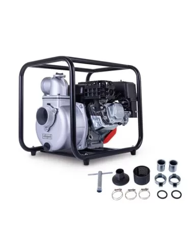Motopompa a scoppio autoadescante 5.3HP 212cc 60'000 l/h Scheppach PWP60
