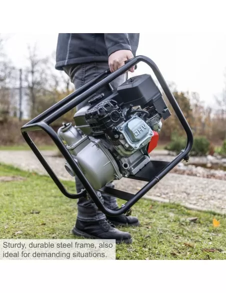 Motopompa a scoppio autoadescante 5.3HP 212cc 60'000 l/h Scheppach PWP60