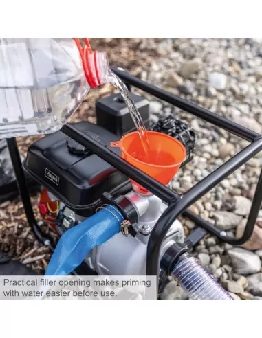 Motopompa a scoppio autoadescante 5.3HP 212cc 60'000 l/h Scheppach PWP60