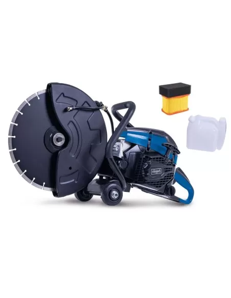 Mototroncatrice a scoppio 65cc per cemento disco 350mm Scheppach pts400