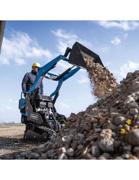 Minipala cingolata compatta 8,5cv portata di carico 200kg Scheppach mkl730