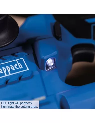 4 - Sega a nastro per metalli 20v senza batteria Scheppach c-mbs6365-x