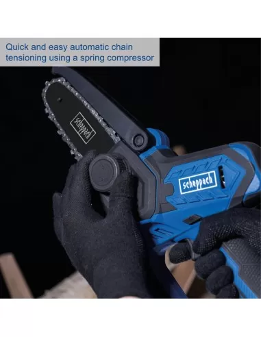 4 - Potatore 20v 127mm barra 5" senza batteria ixes Scheppach c-ps100-x