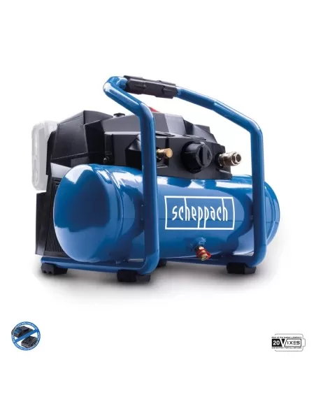 1 - Compressore aria 6lt 2x20V 8bar senza batterie ixes Scheppach c-act160/6-x