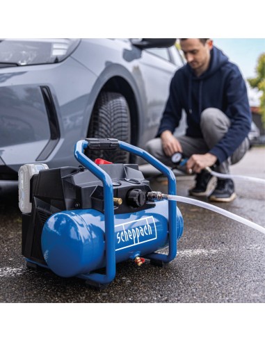 Compressore aria 6lt 2x20V 8bar senza batterie ixes Scheppach c-act160/6-x