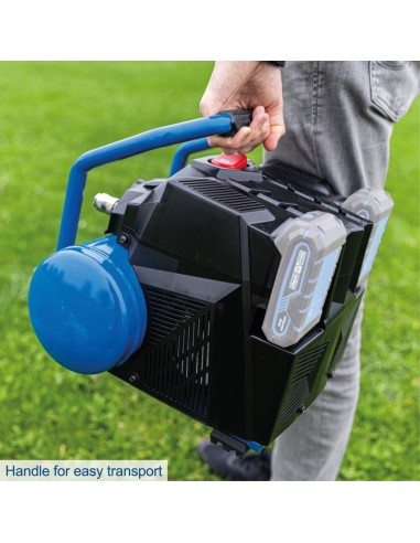 Compressore aria 6lt 2x20V 8bar senza batterie ixes Scheppach c-act160/6-x