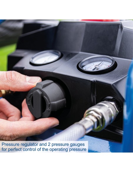 Compressore aria 6lt 2x20V 8bar senza batterie ixes Scheppach c-act160/6-x